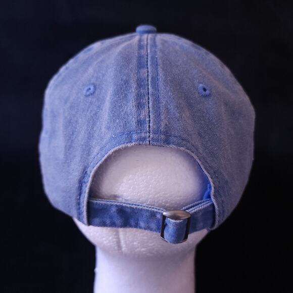 Winnie The Pooh Hat Cap Blue Denim Adult Strap Back Adjustable Walt Disney - Picture 5 of 6